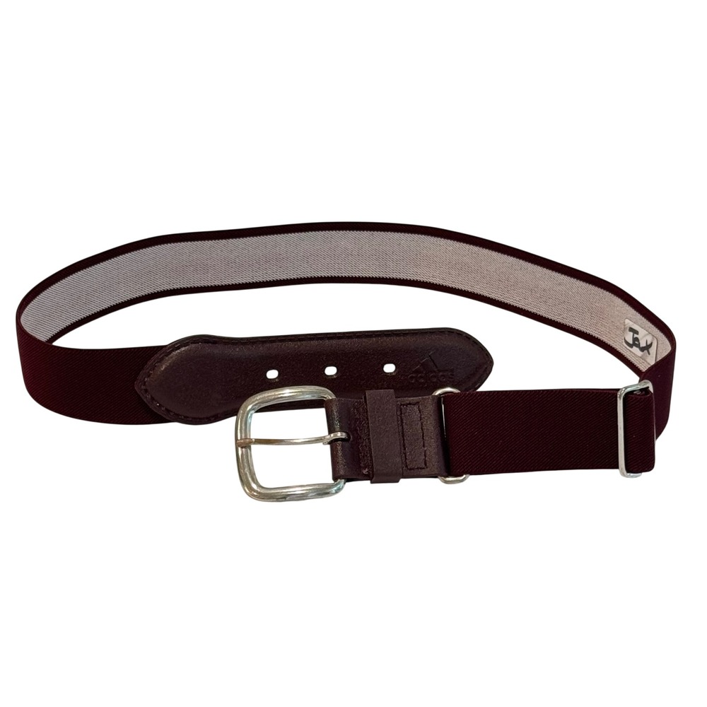 Adidas Baseball Softball Belt‎ Kids Maroon Burgundy Adjustable Elastic Athletic